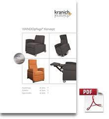 Das Konzept für den Pflegesessel VIANDOpflege mit Aufstehhilfe und Liegeposition