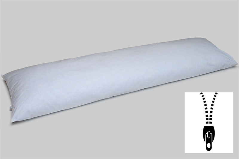 kranich ATP-Kissen, Kissen für Objektbereich / weiss / privat- 40 cm x 140 cm / mit Reißverschluss