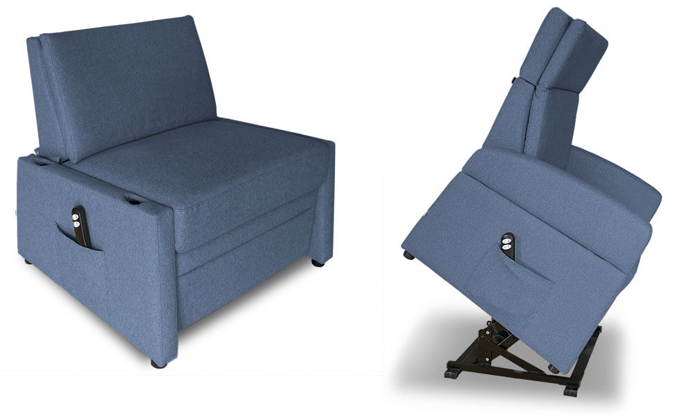 Pflegesessel VIANDOpflege® XL mit Aufstehhilfe und abnehmbaren Armlehnen