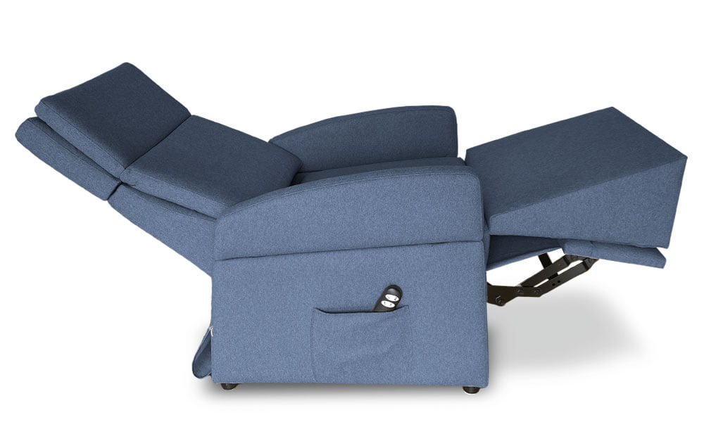 Pflegesessel VIANDOpflege® XL: Herz-Waage-Lage mit Fußkeil