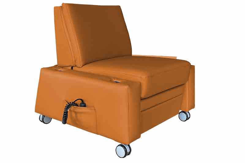 höhenverstellbare-Sitzfläche beim Liftsessel Hebesessel, Armlehnen entfernt